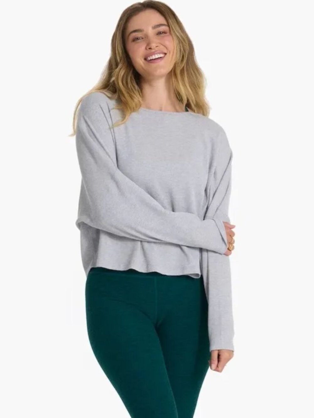 Vuori Slouchy Waffle Crew